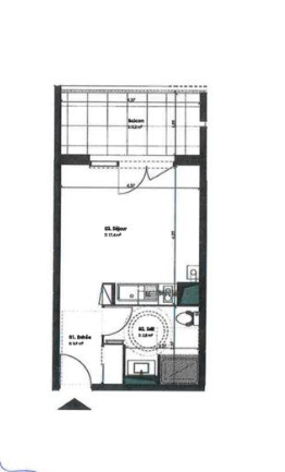 Appartement, non meublé, 1 pièce, 30m² à Montpellier (34070) — photo principale